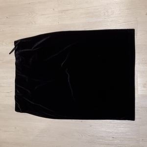 Eloquii Black Velvet Pencil Skirt